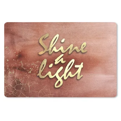 Produktbild von MuchoWow® Schreibtischunterlage Zitate - Hell - Gold - Braun 60x40 cm - XXL Mauspad - Großes Mauspad