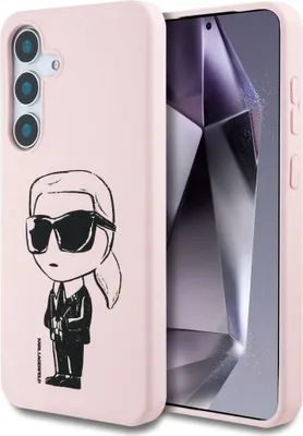 Immagine prodotto di Custodia Karl Lagerfeld Silicone Graffiti Graffiti Ikonik Logo stampato Magsafe Do Samsung Galaxy S25 Różowy
