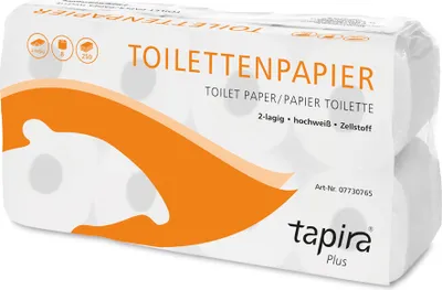Zdjęcie produktu dla Tapira 7730765 Tapira Toilettenpapier Plus, 2-lagig, weiß