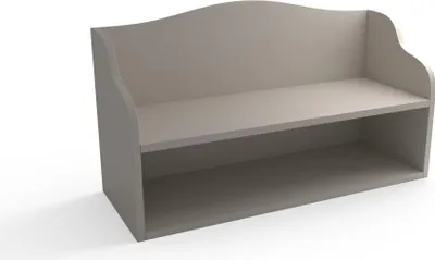 Produktbild von regalik Schuhbank mit Sitzfläche – Bank mit Schuhablage in Kaschmir für Flur oder Kinderzimmer – mit abgerundeten Kanten – 80x30x50 cm – Einfacher Aufbau