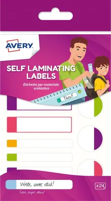 Produktbild von Avery APFLUO24-UK selbstklebendes Etikett Rechteck Dauerhaft Mehrfarbig 24 Stück(e)