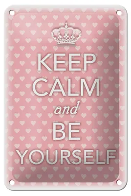 Produktbild von Blechschild Spruch 12x18cm Keep Calm and be yourself