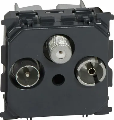 Productafbeelding van Legrand 067388 - Aansluitstuk voor TV-R-SAT, sterconfiguratie, afgeschermd - Céliane