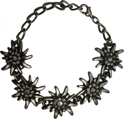 Produktbild von German Wear, Trachtenarmband Metall Armband Trachtenschmuck Edelweiß Strass