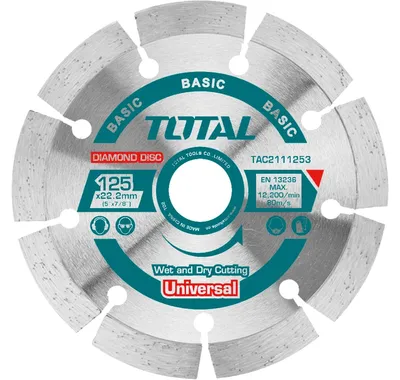 Productafbeelding van Diamanten mes Total TAC2111253 segment - droog en nat snijden - 125x22-2mm