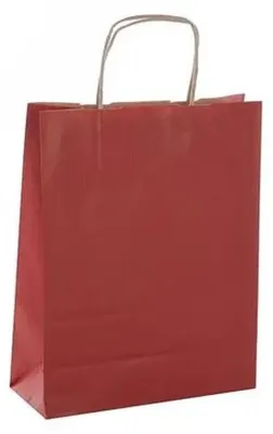 Productafbeelding van APLI papieren draagtas van kraftpapier, medium, rood, 50 stuks