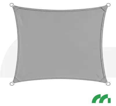 Produktbild von Sonnensegel Rechteckig 2x3m Sonnenschutz Wasserdicht Garten Balkon Terrasse AURA RECT Grau 140g/m²
