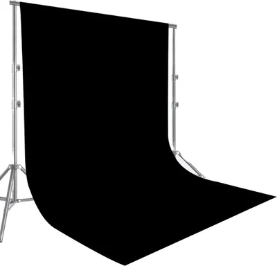 Productafbeelding van Zwarte fotografische achtergrond, 2 x 3 meter, opvouwbaar, voor fotostudio