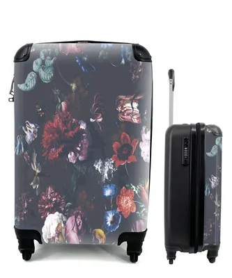 Produktbild von MuchoWow® Koffer Handgepäck Trolley Rollkoffer Kleine Reisekoffer mit 4 Rollen - Blumen - Farben - Kunst - Cabin Size < 55x40x23 cm & 55x40x20 cm - Fotokoffer - Kabinenkoffer - Boardgepäck - Reise-Box - Reisekoffer - Reisegepäck - Koffer mit Bild - Trolley für Kinder