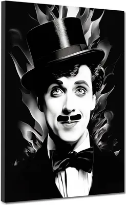 Produktbild von Charlie Schwarz weiß abstrakt Leinwandbild Wandbild Kunstdruck XL Wanddeko: 120x160x4cm