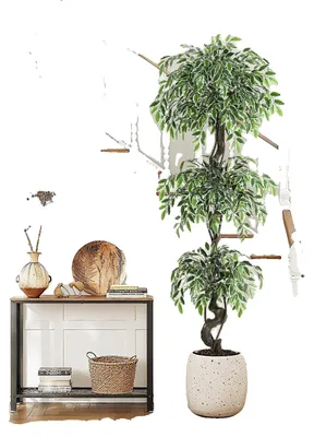 Productafbeelding van Kunstplant, ficusboom, levensecht design, flexibele takken, 180 cm