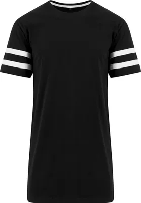 Zdjęcie produktu dla Męska koszulka z dżerseju w paski / Single-Jersey - Kolor: Czarny/Biały - Rozmiar: S