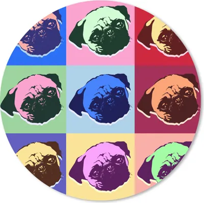 Produktbild von MuchoWow® Mauspad Mousepad Muster - Hund - Mops - Jungen - Mädchen - Kinder - Kinder 20x20 cm - Mousepads - Maus Mat - Pad - Mausunterlage - Schreibtischmatte