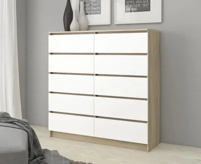 Produktbild von Kommode für das Wohnzimmer SAVRILA - Sonoma-Eiche / Weiß
