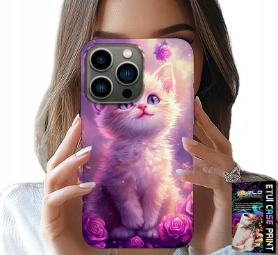 Immagine prodotto di Custodia Per Iphone 16 Pro - Simpatici Disegni Di Gattini, Gatti E Animali