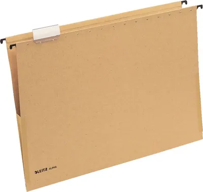 Produktbild von Leitz Hängetasche ALPHA, DIN A3, seitlich geschlossen/Leinenfrösche, 250g/qm, naturbraun
