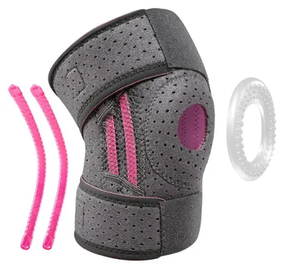 Produktbild von Kniebandage verstellbar, mit Silikonpads, 4 Stabilisatoren, für Laufen