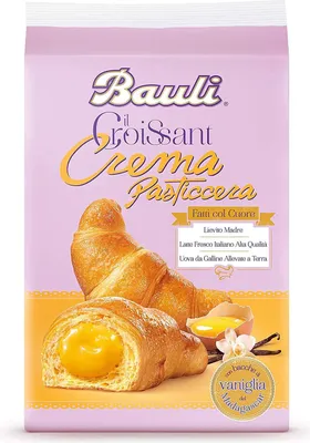 Produktbild von 12x Bauli Cornetti a Crema Croissant Brioche mit Creme Custard (6 x 50 g) 300 g