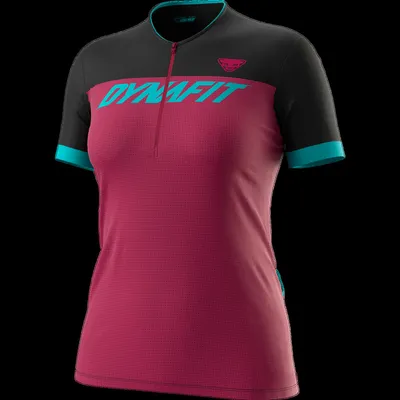 Image de T-shirt RIDE LIGHT à demi-fermeture éclair, manches courtes, femme - DynaFit, taille : M, couleur : 6211 rouge betterave
