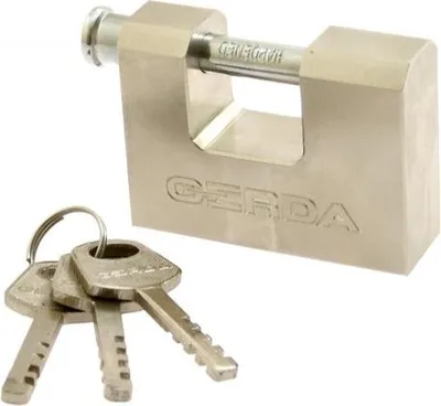 Produktbild von GERDA SECURE KSWT 50mm verstärktes Vorhängeschloss, Stift, Satinnickel, Blister