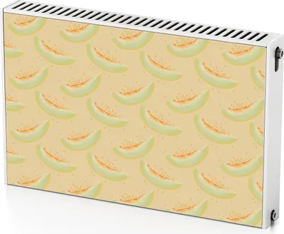 Produktbild von Melone – Magnetische Heizkörperabdeckung – 90x60 cm – Magnet Heizkörperabdeckung – 3D Würfel – Heizkörperverkleidung – Magnetische Wandverkleidung – Wetterfest