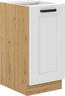 Produktbild von Kondela Unterer Küchenschrank Lula 40D 1F BB – Weiß / Artisan-Eiche