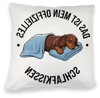 Produktbild von Schlafender Dackel - Kuschelkissen für Hundeliebhaber