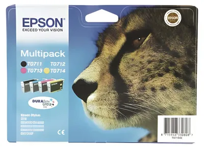 Immagine prodotto di Epson T0715 Multipack - Confezione da 4 - 23,9 ml - Nero, giallo, ciano, magenta - Originale - Cartuccia d'inchiostro