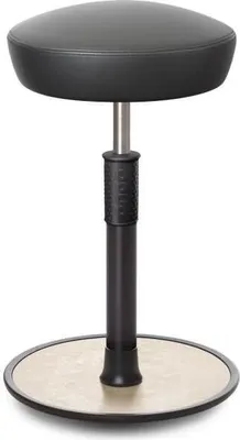 Produktbild von Sitz- Stehhocker Free Tall Hutsitz Boxmark Leder Grau schwarz /cremeweiß.
