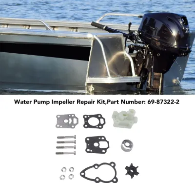 Immagine prodotto di Kit di riparazione girante pompa acqua fuoribordo 369 87322 2 Ricambio per Tohatsu Stroke M4C M5B M5BS 4 MFS4A2 MFS4B MFS4C MFS5A2