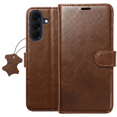 Obrázek produktu pro Obal na telefon Samsung A57 5G – kožené pouzdro typu "peněženka" + ochranné sklo 9H