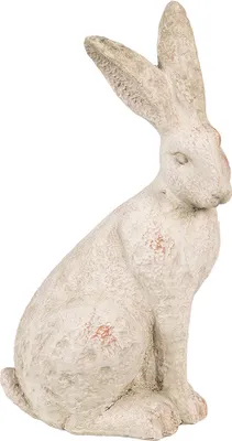 Zdjęcie produktu dla Clayre & Eef Figurka dekoracyjna królik 19x15x35 cm Beżowy kamień