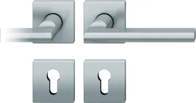 Produktbild von FSB Rosettengarnitur 12 1035 Edelstahl F69 eckig PZ DIN links / rechts D/D