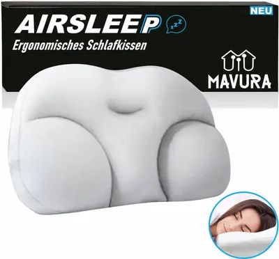 Image de AIRSLEEP 3D Oreiller ergonomique Oreiller en forme de nuage Oreiller à mémoire de forme