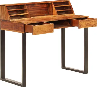Obrázok produktu pre vidaXL Stôl 110 x 50 x 94 cm masívne drevo akácie a oceľ