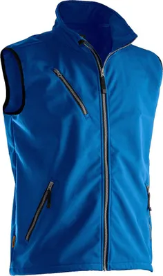 Produktbild von Jobman Softshell-Weste 7502, winddicht, wasserabweisend, leicht, blau, Gr. XL
