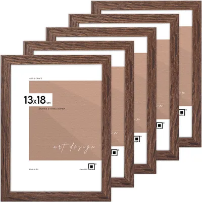 Obrázok produktu pre Rámčeky LUCA®, FDM, sada 5 rámčekov, farba hnedá, 13x18 cm