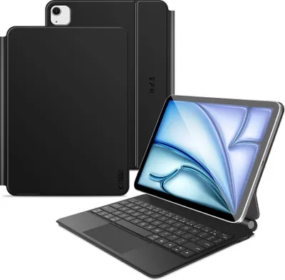 Produktbild von Tech-Protect Smartcase Magnetic mit Tastatur für iPad Air 10,9" 2020 / 2022 / iPad Air 11" 2024 / 2025 - Schwarz