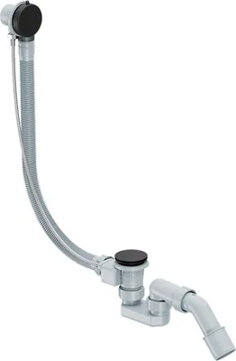 Zdjęcie produktu dla Automatyczny Syfon Wannowy Simple 2.0, 80 cm, Czarny Mat - Styl Nowoczesny i Funkcjonalność