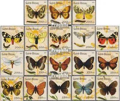 Produktbild von Briefmarken Guinea-Bissau 2001 Mi 1490-1507 (kompl.Ausg.) postfrisch Schmetterlinge
