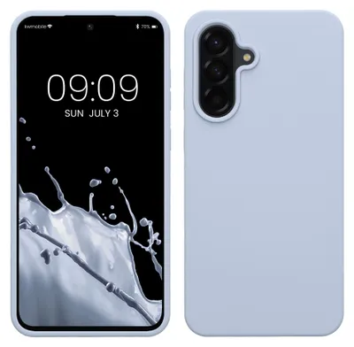 Produktbild von kwmobile Handyhülle für Samsung Galaxy A56 5G Hülle - Case Silikon - Kabelloses Laden - Schutzhülle Cover in Hellblau matt