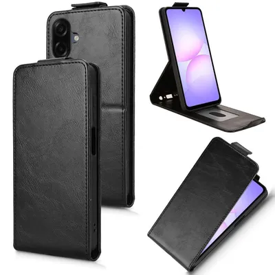 Image de Pour Samsung Galaxy A07 4G Portefeuille magnétique en similicuir Housse de protection noire