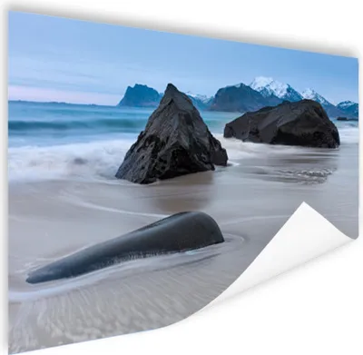 Produktbild von MuchoWow® Poster Strand - Stein - Meer 120x90 cm - Wandbild