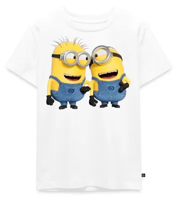 Produktbild von Spreadshirt Minions Despicable Me Phil Und Stuart Kinder Premium T-Shirt, 110/116 (4 Jahre), Weiß