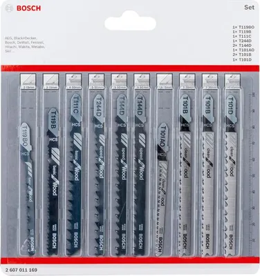Produktbild von 10-tlg. Stichsägeblatt-Set für Wood, T-Schaft