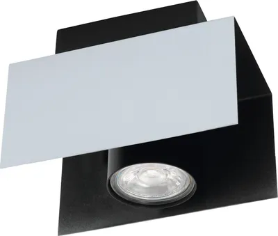 Produktbild von EGLO LED Deckenleuchte VISERBA, 1-flammige Wandlampe, Deckenlampe aus Stahl in schwarz und weissaluminium, Wohnzimmerlampe, warmweiß