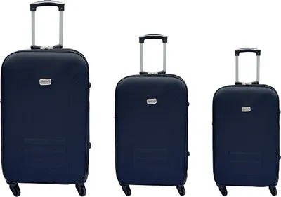 Produktbild von Reisekoffer Stoffkoffer Trolley Set 3 tlg. Rollkoffer Travel Gepäck Hangepäck Schwarz