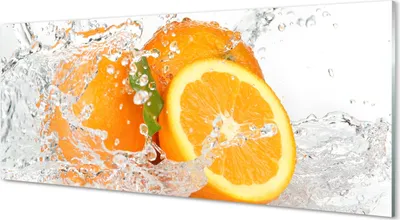 Produktbild von Glasbilder 125x50 Wandkunst Orangen in Wasser