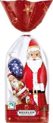 Produktbild von Riegelein Weihnachts Mischbeutel aus Vollmilchschokolade 150g