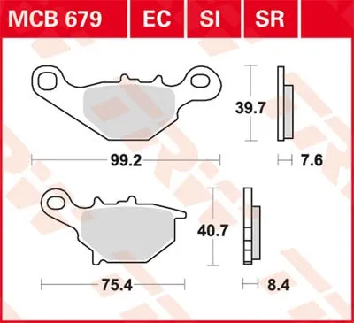 Immagine prodotto di TRW Bremsbeläge Organic Offroad MCB679EC